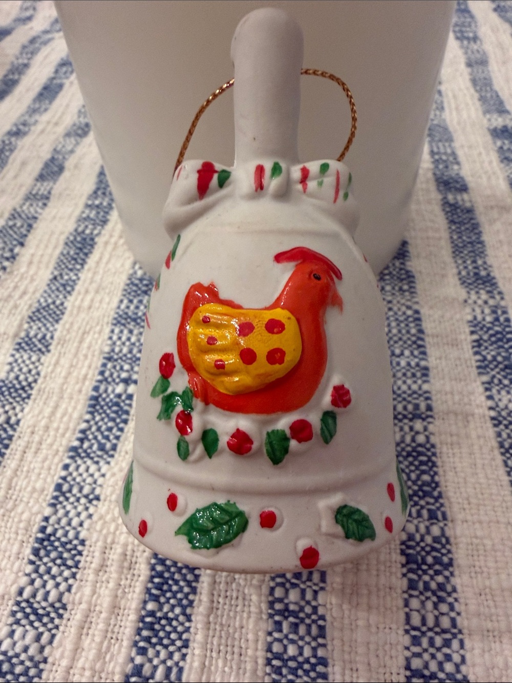 J C Penney 12 Days of Christmas Bell Ornament “two French Hens”